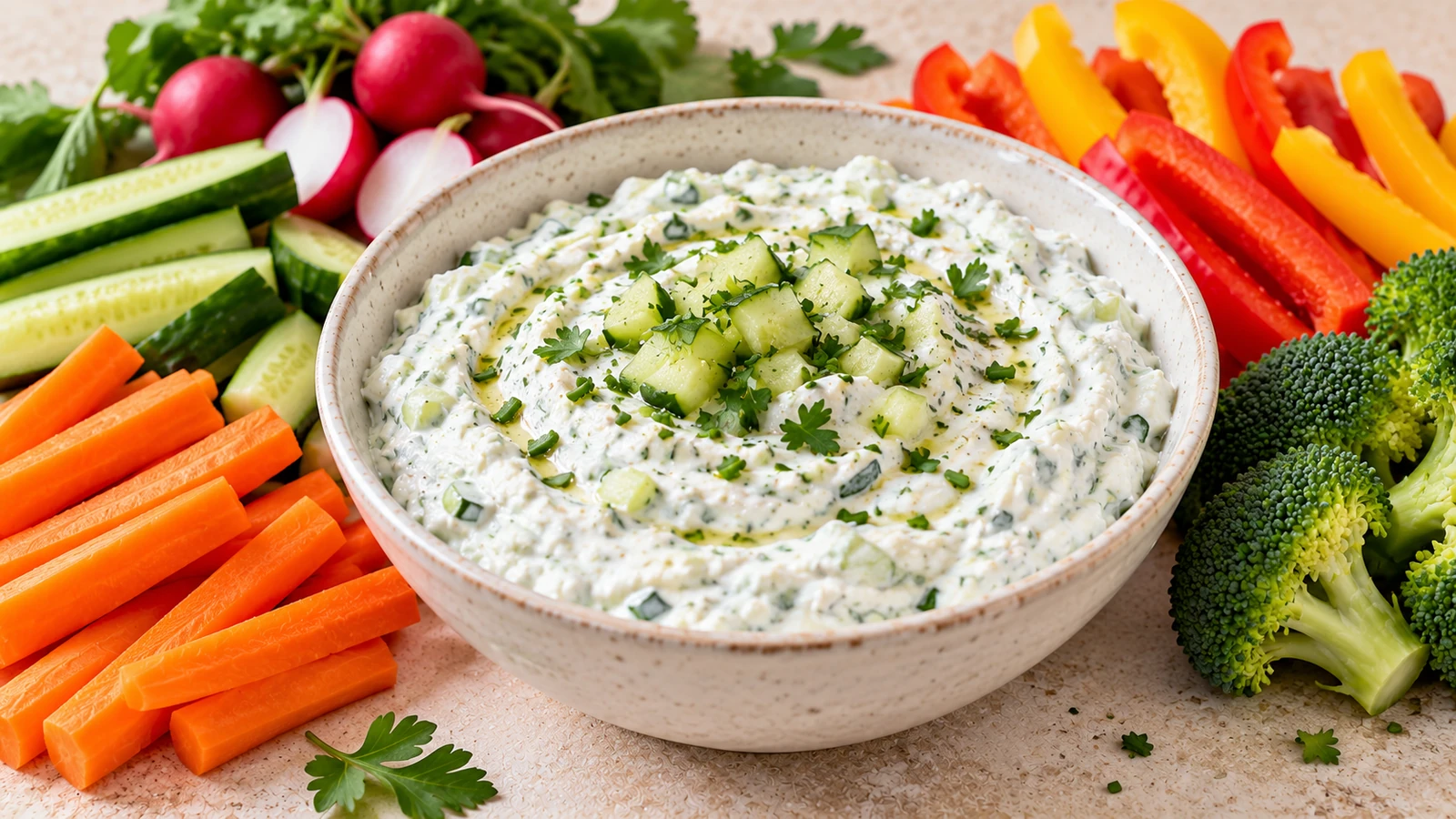 Sauce concombre au yaourt : recette fraîche pour crudités